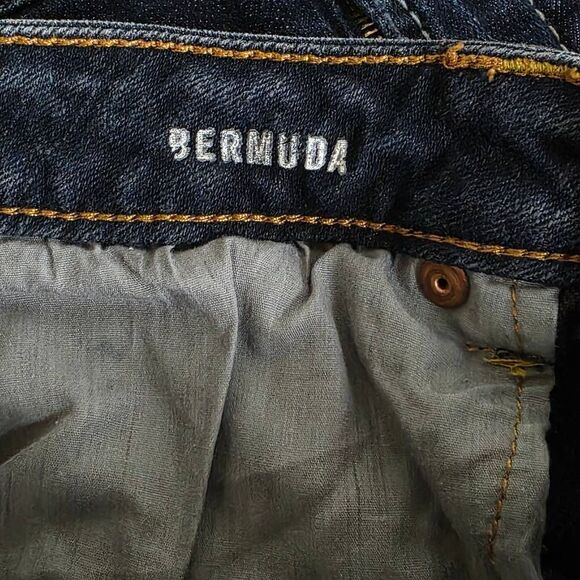 Aeropostale Bermuda Dark Wash Jean Shorts Sz 0 - Picture 3 of 6